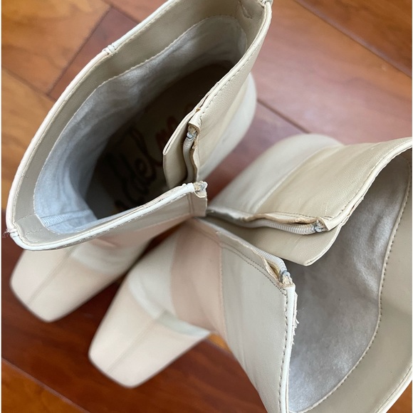 Sam Edelman Olina Square-Toe Patchwork Leather Ankle Boots - Picture 7 of 8